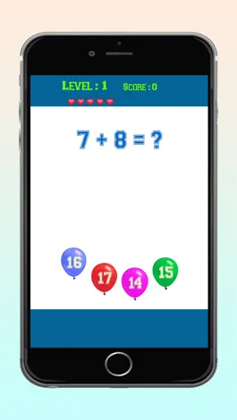 Game screenshot воздушный шар Математические дополнения Ответ Викторина игры для детей hack