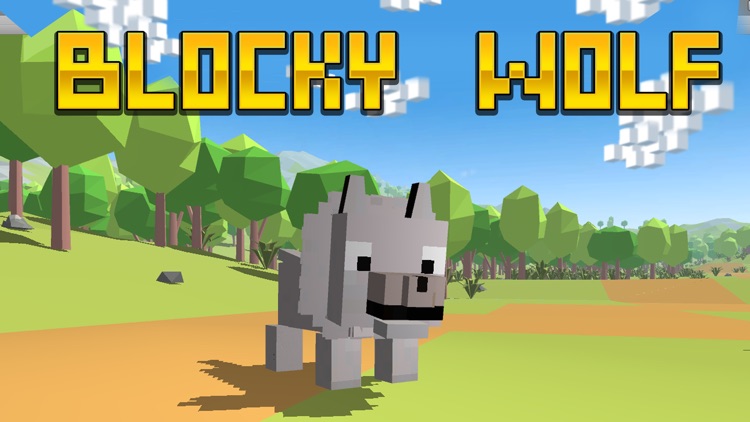 Blocky Wolf Simulator 3D screenshot-3