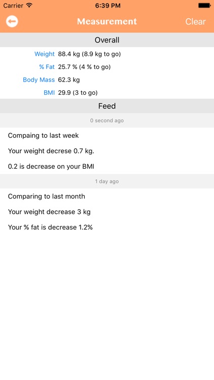 Measurement - Weight, %Fat and Muscle Mass screenshot-3