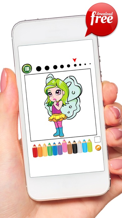 Doodle Fairy Girl Coloring Book: Free Games For Kids And Toddlers! iPhone screenshot