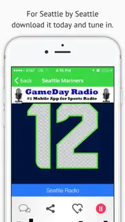 seattle gameday sports radio – seahawks and mariners edition iphone screenshot 4