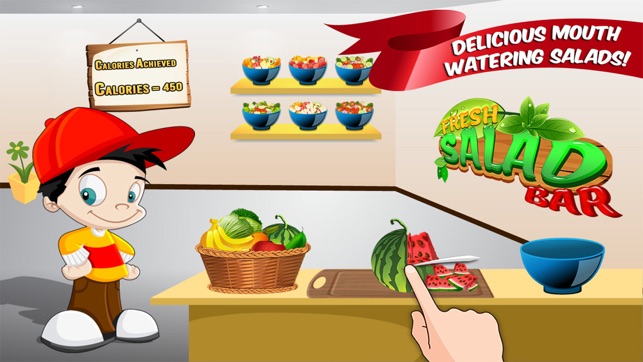 Fresh Salad Bar : Healthy Green Food making game for educati(圖5)-速報App