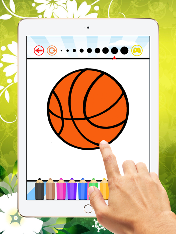 Sport Coloring Book: Learn to color and draw an athlete, football player, tennis and more iPad screenshot