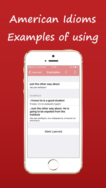 American Idioms, Examples of using screenshot-4