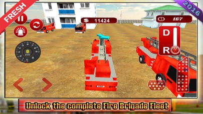 Screenshot #1 pour Fire Truck Driving 2016 Adventure - réel Firefighter Simulator avec Parking d'urgence et les pompiers Sirens