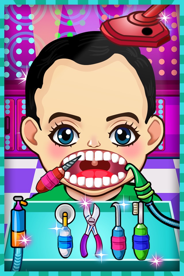 Celebrity Crazy Dentist Teeth Doctor Little Office & Shave Beard Hair Salon Free Kids Games screenshot 2