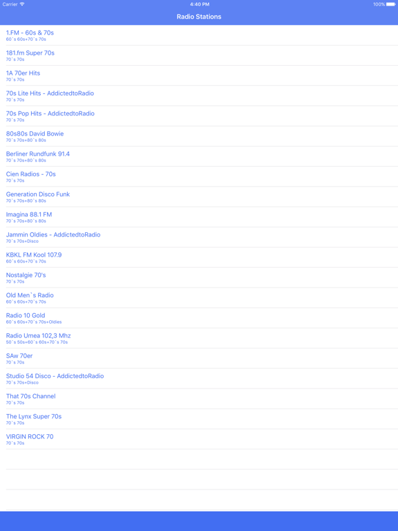 Screenshot #4 pour Radio Channel Seventies FM Online Streaming