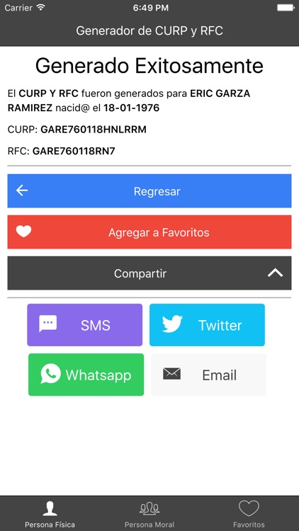 Generador CURP y RFC
