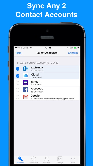 Contact Mover & Account Sync Screenshots