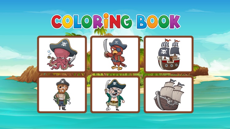 Pirate Coloring Book Pages - Painting Game for Kid