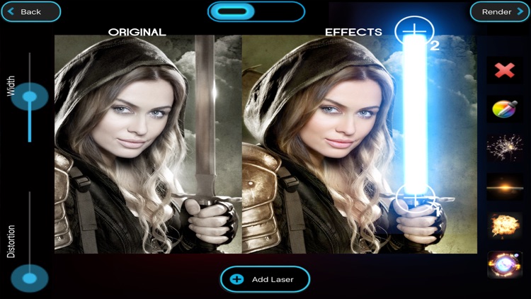 LASER SWORD PHOTO EDITOR FX + Light Glow and Laser Saber