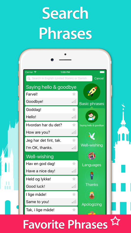 #5. 5000 Phrases - Learn Danish Language for Free (iOS) By: Andrian Andronic