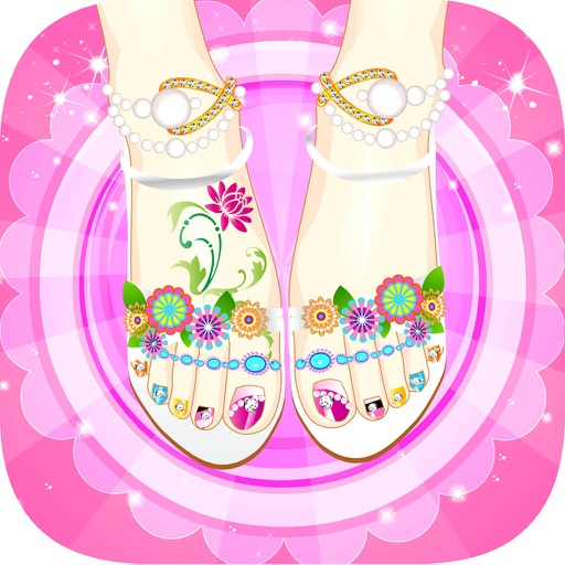Foot Nail Polish - Cutie,Pretty,Art,Girl Free Games Icon