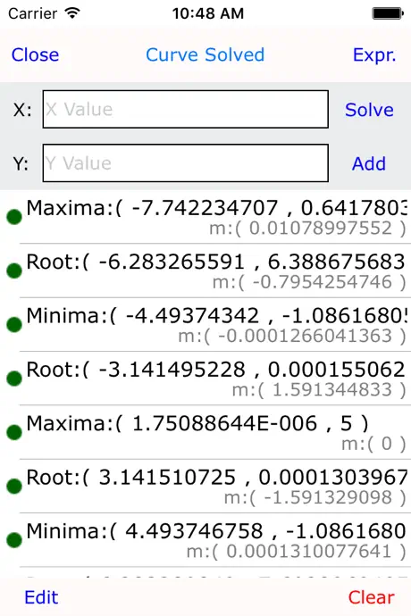 Curve Plot Graph Calc Lite
