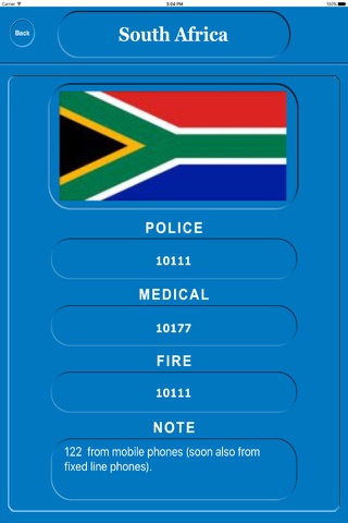 World Emergency Contacts screenshot 2