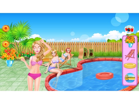Crazy Girls Pool Party iPad screenshot