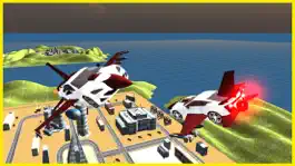 Game screenshot Futuristic F16 Flying Car Free Simulator – Jet fighter Car Air Stunts hack