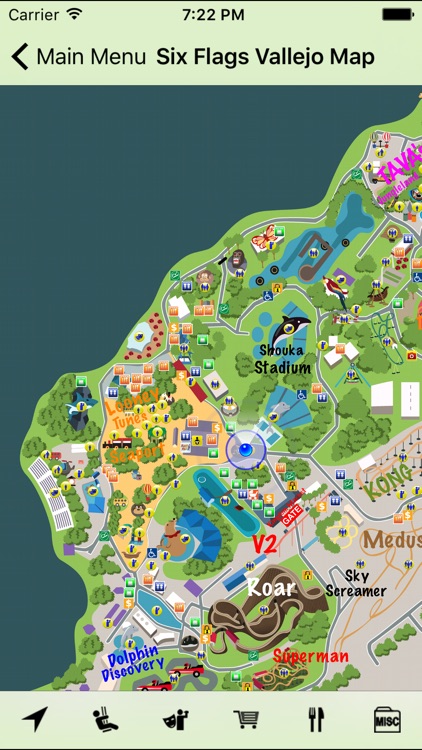 Six Flags Vallejo Map