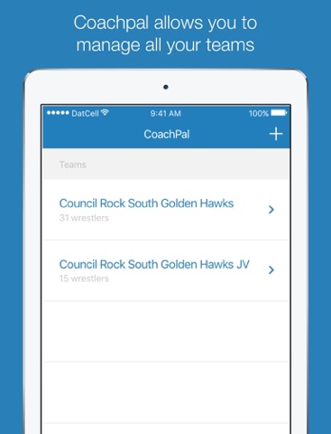Coach Pal iPad screenshot 1 - Sports app
