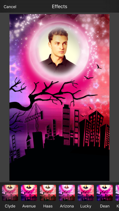 Screenshot #3 pour Night Photo Frame & Photo Editor