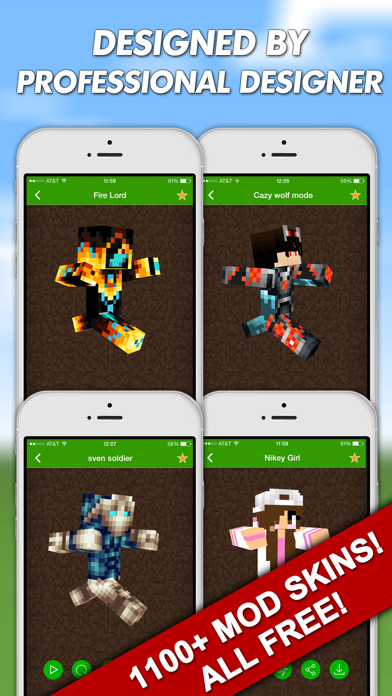 Mod Skins for Minecraft PE (Pocket Edition) & Minecraft PCのおすすめ画像1