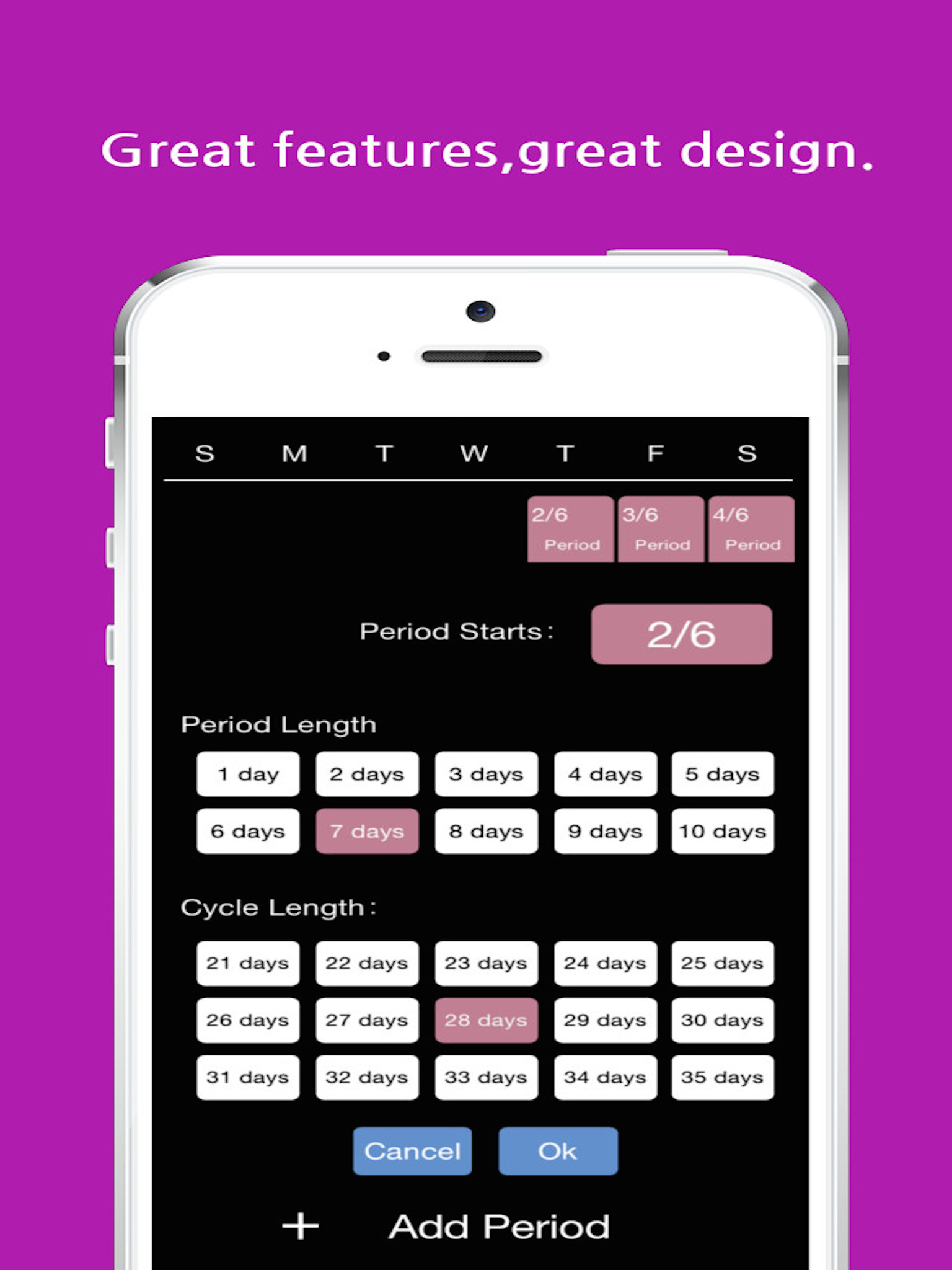 The best Period Tracker-Ovulation Intimate Fertile and Sex Tracker! screenshot 6