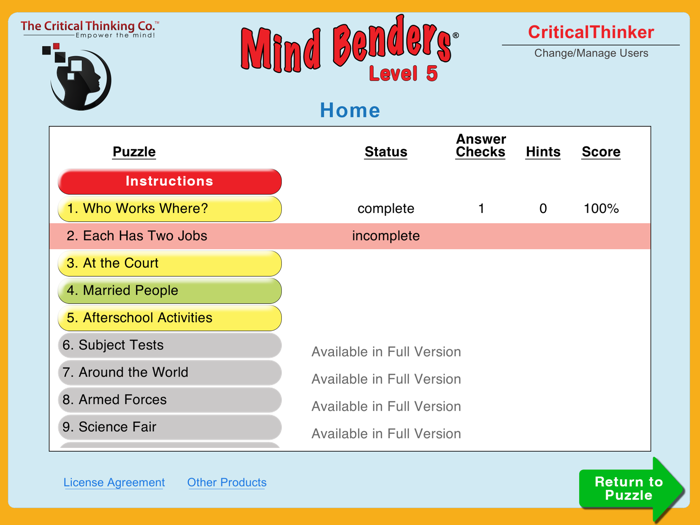 Mind Benders® Level 5 Free