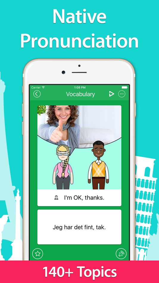 #2. 5000 Phrases - Learn Danish Language for Free (iOS) By: Andrian Andronic