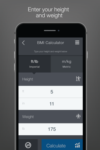 BMI (Body Mass Index) Calculator – calculate your healthy weight for your diet or training screenshot 2