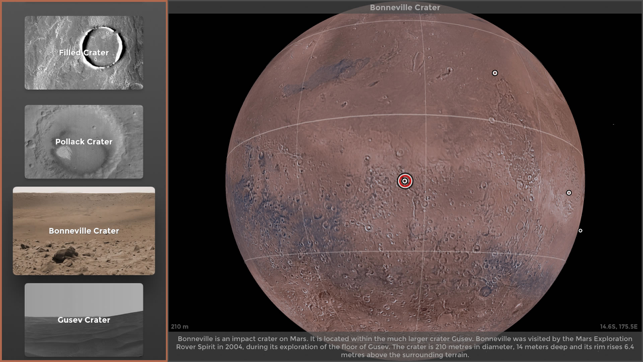 ‎Mars Bilgileri Ekran Görüntüsü