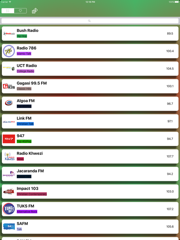Screenshot #5 pour Radio South Africa -  AM | FM radio stations free
