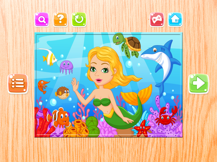 Mermaid Princess Puzzle Under Sea Jigsaw for Kids
