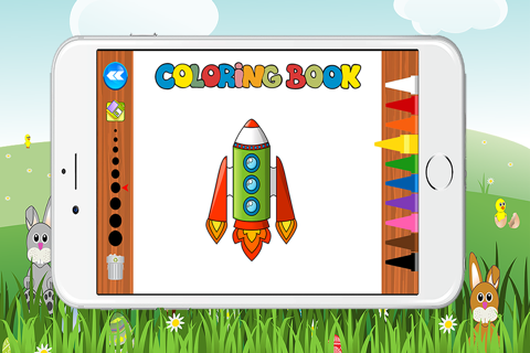 World Rocket Coloring Book for Kids Game Free screenshot 4