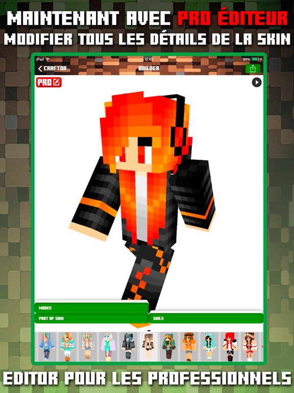 Screenshot #5 pour Craftor Pro Skins Creator pour Minecraft PE & PC