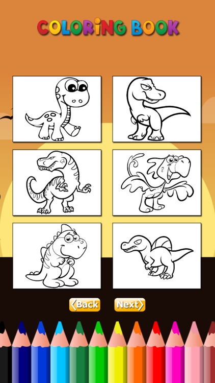 The Dinosaur Coloring Book HD: Learn to color and draw a dinosaur, Free games for children
