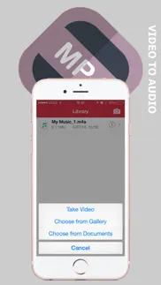 video to audio - extract, convert, share your favorite tracks or voice from videos iphone screenshot 1
