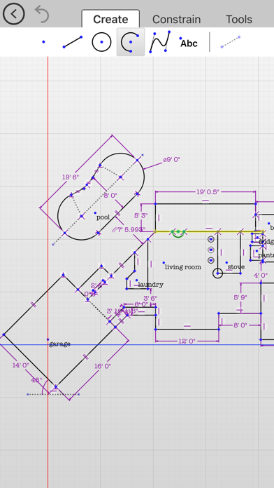 Updraw - create 2D CAD drawings with dimensions Screenshot