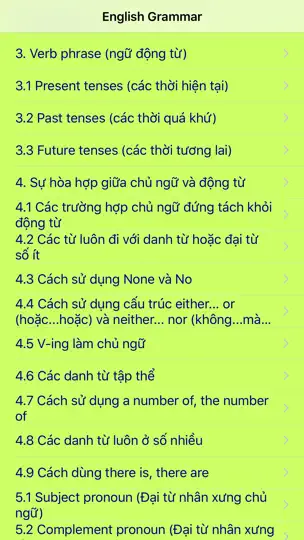 Ngữ Pháp Tiếng Anh iPhone Screenshot 2