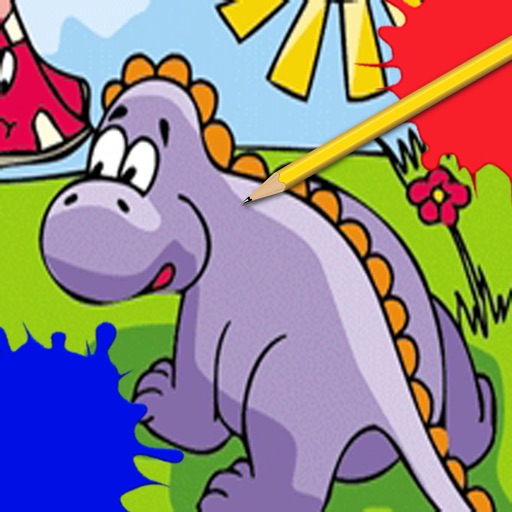 Kids Coloring Book Dinosaurs HD icon