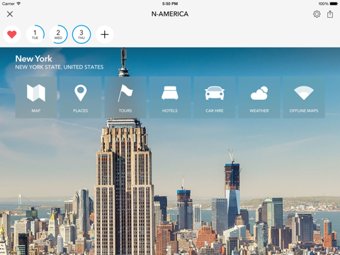 Screenshot #4 pour Planificateur de voyages, guide de voyage & carte offline pour les États-Unis et le Canada