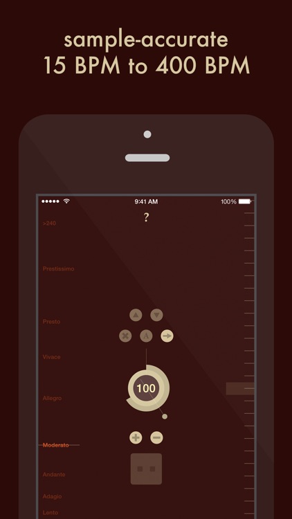 Ticker — Sample-accurate metronome with tempo presets and beatmatch screenshot-0