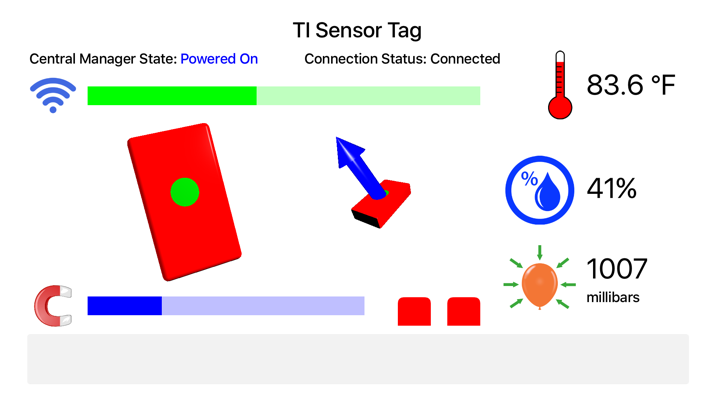 Screenshot #1 pour TI SensorTag Dashboard