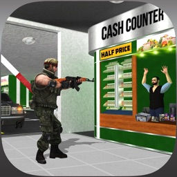 3D covoitureur SuperMarché Voiture: Police Tir Gangster dans Mad Crime Ville