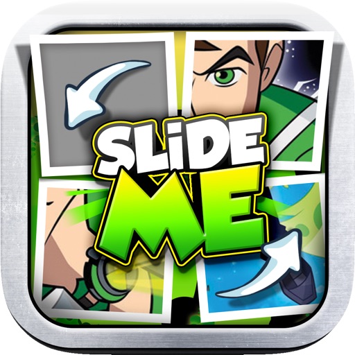 Slide Me Puzzle : Ben 10 Tiles Quiz  Picture Games Pro For Kids icon