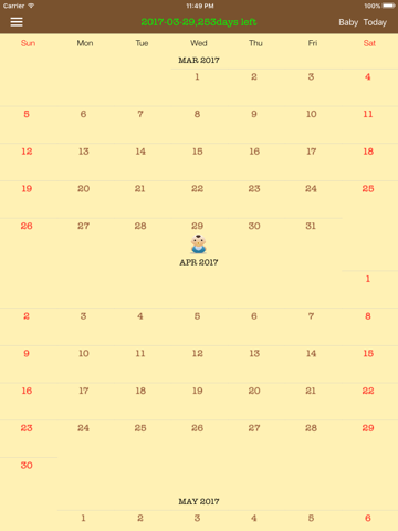 Screenshot #5 pour Pregnancy Due Date Quickly Calculator - Pregnant,Baby Tracker,Countdown Birth Calendar