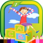 Learn ABC Coloring Book - Printable Coloring Pages with Finger Painting Educational Learning Games For Kid & Toddler