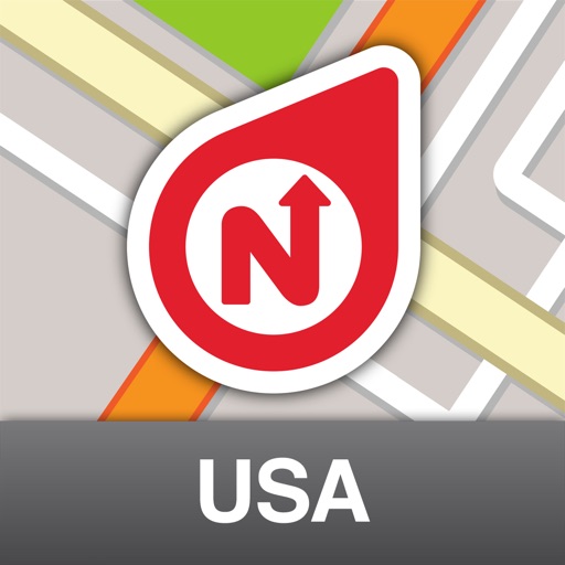 NLife USA Premium - Offline GPS Navigation, Traffic & Maps Icon