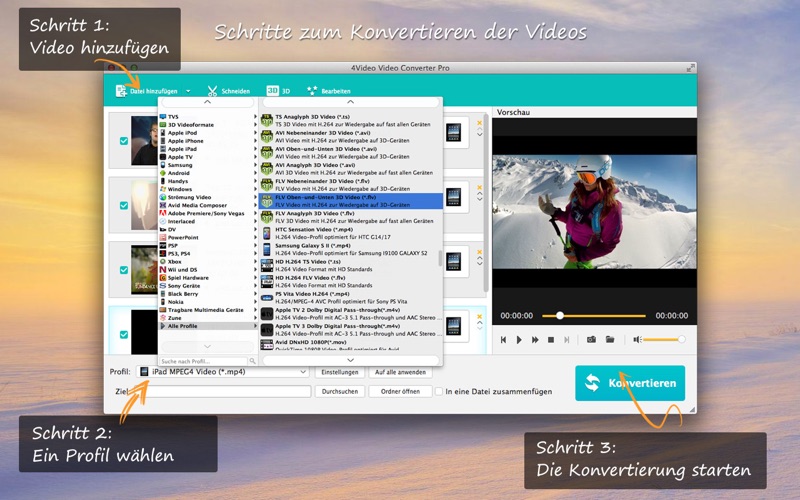 Screenshot #1 pour 4Video Video Converter Pro