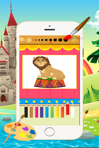 Cartoon Circus Coloring Book - All in 1 Animal Drawing and Painting Colorful for kids games free screenshot 2