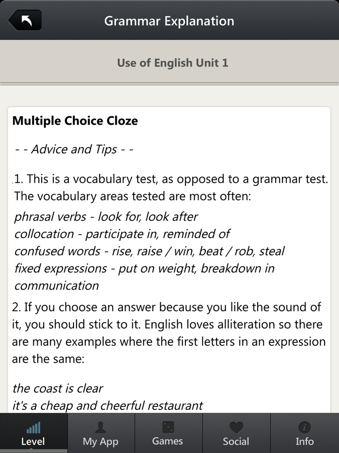 English Learning Lounge Exams